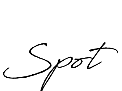 How to make Spot name signature. Use Antro_Vectra_Bolder style for creating short signs online. This is the latest handwritten sign. Spot signature style 7 images and pictures png