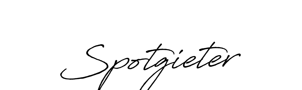 Design your own signature with our free online signature maker. With this signature software, you can create a handwritten (Antro_Vectra_Bolder) signature for name Spotgieter. Spotgieter signature style 7 images and pictures png