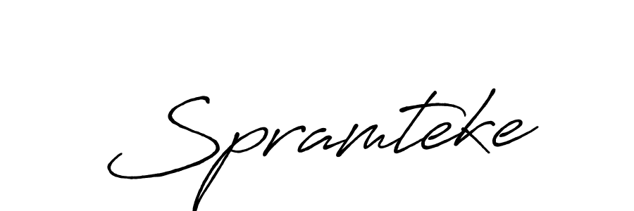 Make a beautiful signature design for name Spramteke. With this signature (Antro_Vectra_Bolder) style, you can create a handwritten signature for free. Spramteke signature style 7 images and pictures png