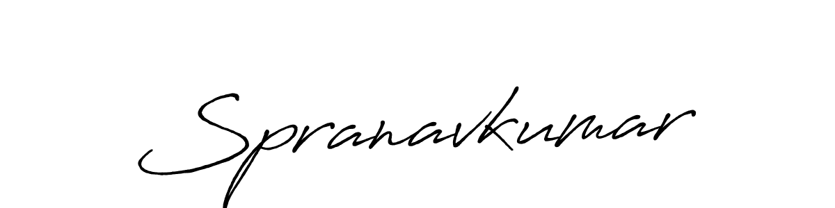 Design your own signature with our free online signature maker. With this signature software, you can create a handwritten (Antro_Vectra_Bolder) signature for name Spranavkumar. Spranavkumar signature style 7 images and pictures png