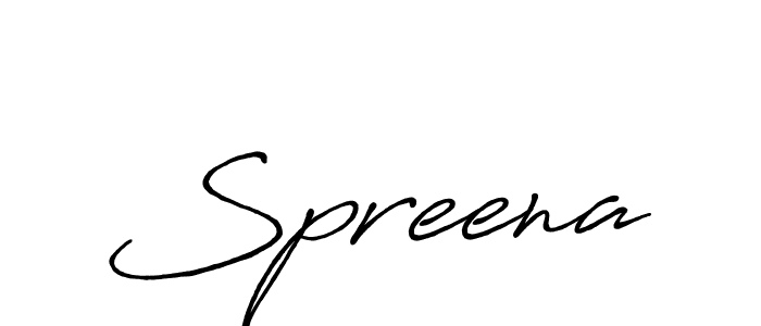 How to make Spreena name signature. Use Antro_Vectra_Bolder style for creating short signs online. This is the latest handwritten sign. Spreena signature style 7 images and pictures png
