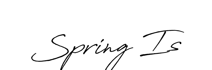 How to make Spring Is name signature. Use Antro_Vectra_Bolder style for creating short signs online. This is the latest handwritten sign. Spring Is signature style 7 images and pictures png