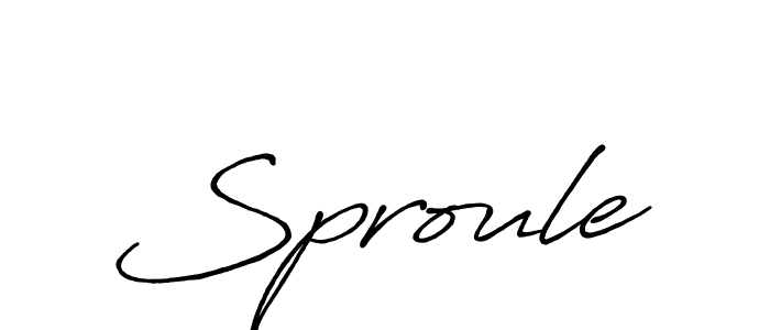 Create a beautiful signature design for name Sproule. With this signature (Antro_Vectra_Bolder) fonts, you can make a handwritten signature for free. Sproule signature style 7 images and pictures png