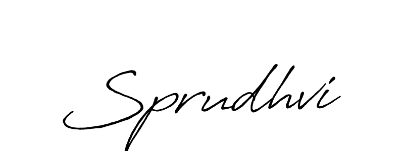 Also we have Sprudhvi name is the best signature style. Create professional handwritten signature collection using Antro_Vectra_Bolder autograph style. Sprudhvi signature style 7 images and pictures png