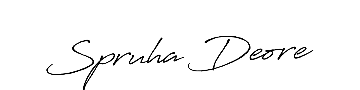 It looks lik you need a new signature style for name Spruha Deore. Design unique handwritten (Antro_Vectra_Bolder) signature with our free signature maker in just a few clicks. Spruha Deore signature style 7 images and pictures png