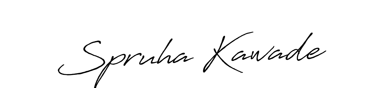 Use a signature maker to create a handwritten signature online. With this signature software, you can design (Antro_Vectra_Bolder) your own signature for name Spruha Kawade. Spruha Kawade signature style 7 images and pictures png