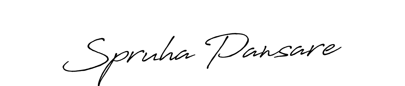 Also we have Spruha Pansare name is the best signature style. Create professional handwritten signature collection using Antro_Vectra_Bolder autograph style. Spruha Pansare signature style 7 images and pictures png