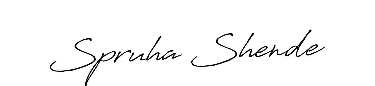 if you are searching for the best signature style for your name Spruha Shende. so please give up your signature search. here we have designed multiple signature styles  using Antro_Vectra_Bolder. Spruha Shende signature style 7 images and pictures png