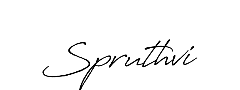 You should practise on your own different ways (Antro_Vectra_Bolder) to write your name (Spruthvi) in signature. don't let someone else do it for you. Spruthvi signature style 7 images and pictures png