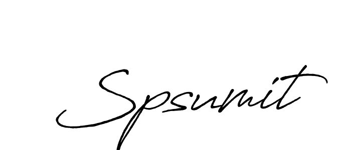 Spsumit stylish signature style. Best Handwritten Sign (Antro_Vectra_Bolder) for my name. Handwritten Signature Collection Ideas for my name Spsumit. Spsumit signature style 7 images and pictures png