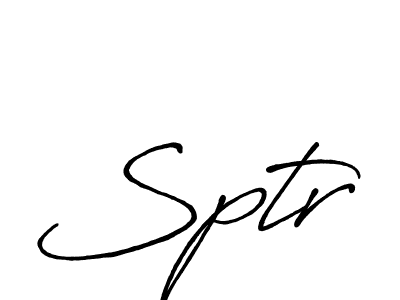 How to make Sptr signature? Antro_Vectra_Bolder is a professional autograph style. Create handwritten signature for Sptr name. Sptr signature style 7 images and pictures png