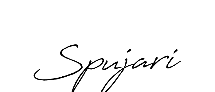 if you are searching for the best signature style for your name Spujari. so please give up your signature search. here we have designed multiple signature styles  using Antro_Vectra_Bolder. Spujari signature style 7 images and pictures png