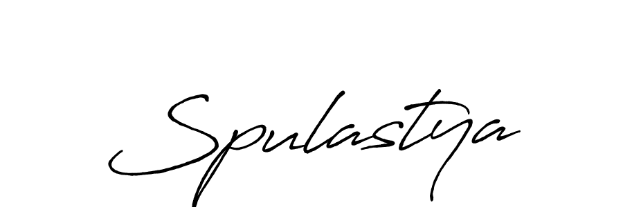 Design your own signature with our free online signature maker. With this signature software, you can create a handwritten (Antro_Vectra_Bolder) signature for name Spulastya. Spulastya signature style 7 images and pictures png