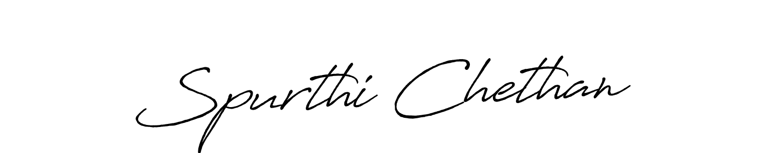 Design your own signature with our free online signature maker. With this signature software, you can create a handwritten (Antro_Vectra_Bolder) signature for name Spurthi Chethan. Spurthi Chethan signature style 7 images and pictures png