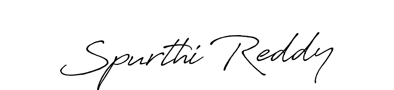 How to make Spurthi Reddy signature? Antro_Vectra_Bolder is a professional autograph style. Create handwritten signature for Spurthi Reddy name. Spurthi Reddy signature style 7 images and pictures png