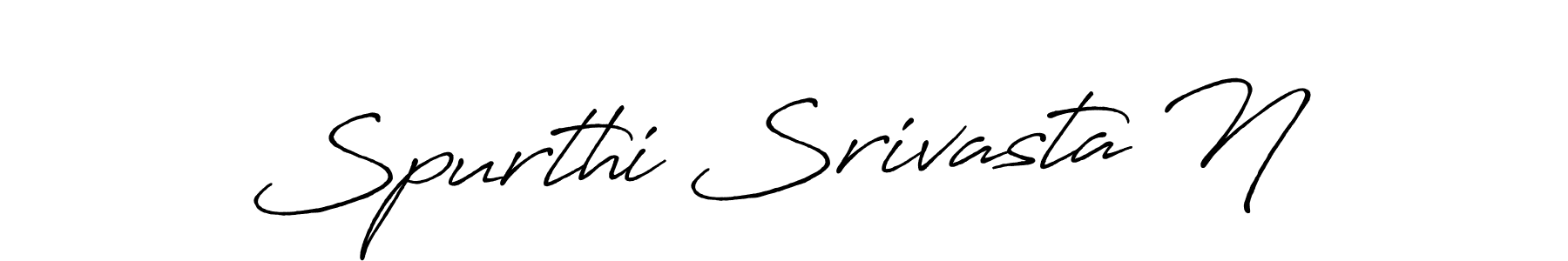 It looks lik you need a new signature style for name Spurthi Srivasta N. Design unique handwritten (Antro_Vectra_Bolder) signature with our free signature maker in just a few clicks. Spurthi Srivasta N signature style 7 images and pictures png