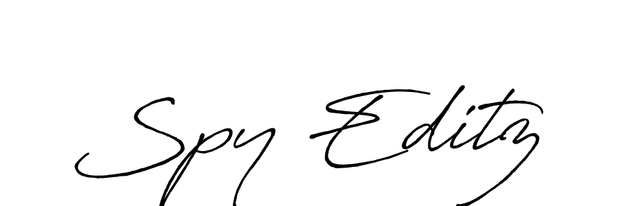Use a signature maker to create a handwritten signature online. With this signature software, you can design (Antro_Vectra_Bolder) your own signature for name Spy Editz. Spy Editz signature style 7 images and pictures png