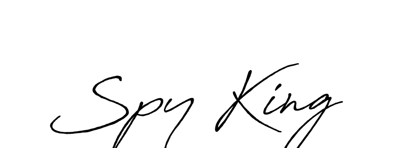 Make a beautiful signature design for name Spy King. With this signature (Antro_Vectra_Bolder) style, you can create a handwritten signature for free. Spy King signature style 7 images and pictures png