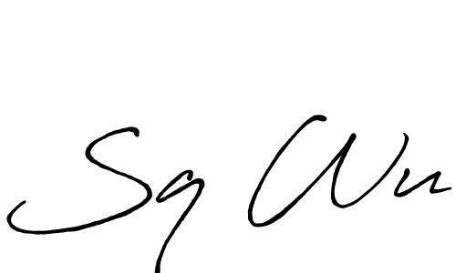 if you are searching for the best signature style for your name Sq Wu. so please give up your signature search. here we have designed multiple signature styles  using Antro_Vectra_Bolder. Sq Wu signature style 7 images and pictures png