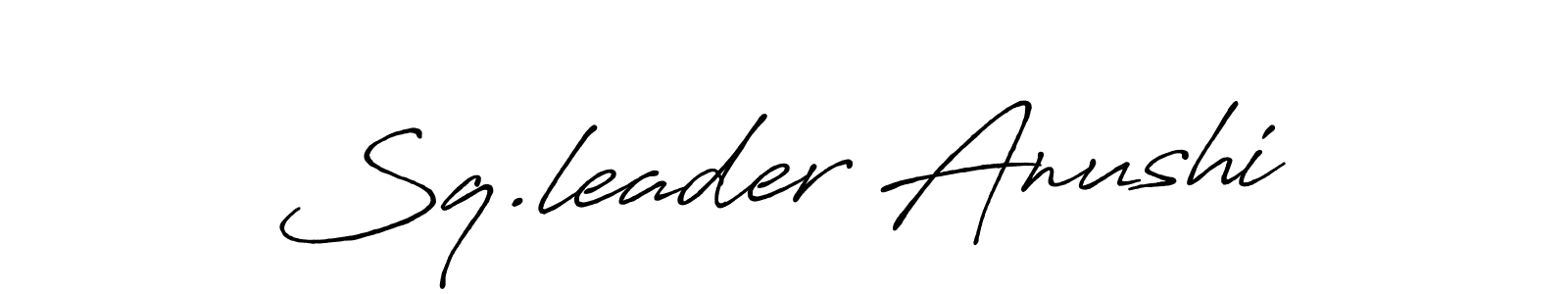 Use a signature maker to create a handwritten signature online. With this signature software, you can design (Antro_Vectra_Bolder) your own signature for name Sq.leader Anushi. Sq.leader Anushi signature style 7 images and pictures png