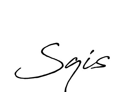 How to make Sqis name signature. Use Antro_Vectra_Bolder style for creating short signs online. This is the latest handwritten sign. Sqis signature style 7 images and pictures png