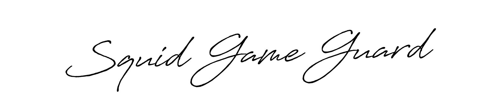 Use a signature maker to create a handwritten signature online. With this signature software, you can design (Antro_Vectra_Bolder) your own signature for name Squid Game Guard. Squid Game Guard signature style 7 images and pictures png