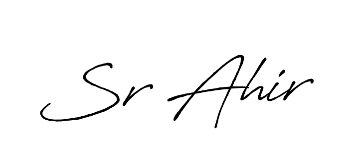 Design your own signature with our free online signature maker. With this signature software, you can create a handwritten (Antro_Vectra_Bolder) signature for name Sr Ahir. Sr Ahir signature style 7 images and pictures png