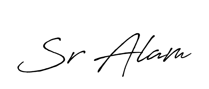 Create a beautiful signature design for name Sr Alam. With this signature (Antro_Vectra_Bolder) fonts, you can make a handwritten signature for free. Sr Alam signature style 7 images and pictures png