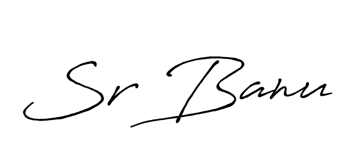 Use a signature maker to create a handwritten signature online. With this signature software, you can design (Antro_Vectra_Bolder) your own signature for name Sr Banu. Sr Banu signature style 7 images and pictures png