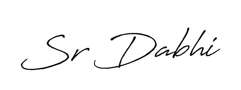 Sr Dabhi stylish signature style. Best Handwritten Sign (Antro_Vectra_Bolder) for my name. Handwritten Signature Collection Ideas for my name Sr Dabhi. Sr Dabhi signature style 7 images and pictures png