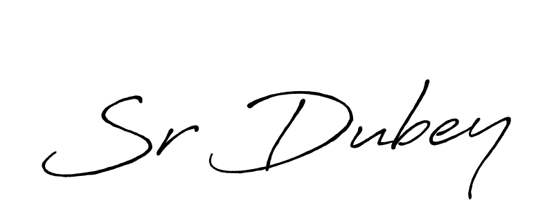 Antro_Vectra_Bolder is a professional signature style that is perfect for those who want to add a touch of class to their signature. It is also a great choice for those who want to make their signature more unique. Get Sr Dubey name to fancy signature for free. Sr Dubey signature style 7 images and pictures png