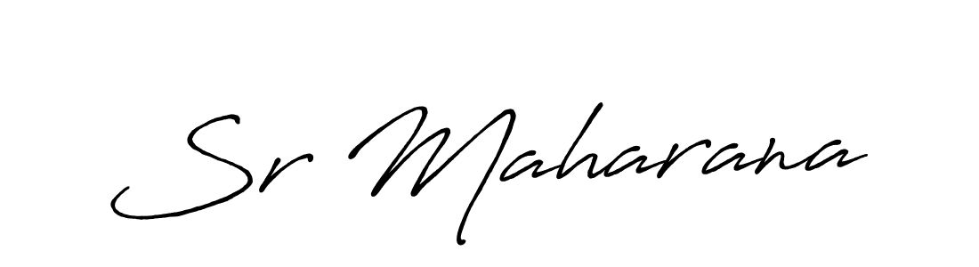 How to make Sr Maharana name signature. Use Antro_Vectra_Bolder style for creating short signs online. This is the latest handwritten sign. Sr Maharana signature style 7 images and pictures png
