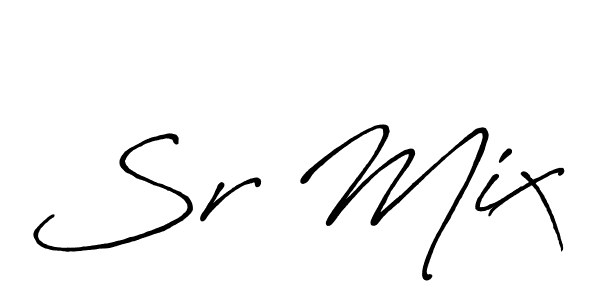 You should practise on your own different ways (Antro_Vectra_Bolder) to write your name (Sr Mix) in signature. don't let someone else do it for you. Sr Mix signature style 7 images and pictures png