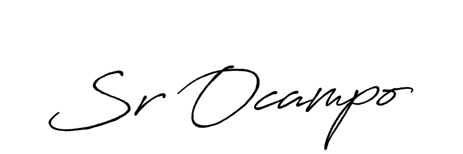 Sr Ocampo stylish signature style. Best Handwritten Sign (Antro_Vectra_Bolder) for my name. Handwritten Signature Collection Ideas for my name Sr Ocampo. Sr Ocampo signature style 7 images and pictures png