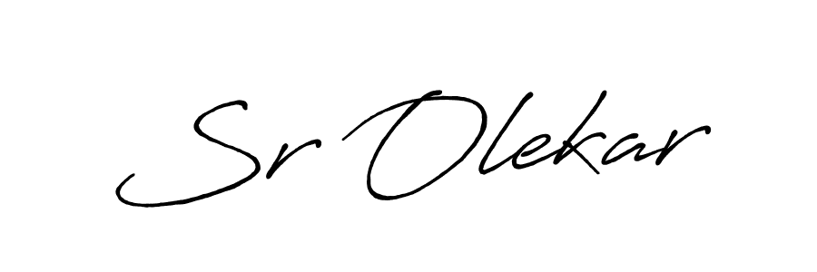 Also You can easily find your signature by using the search form. We will create Sr Olekar name handwritten signature images for you free of cost using Antro_Vectra_Bolder sign style. Sr Olekar signature style 7 images and pictures png