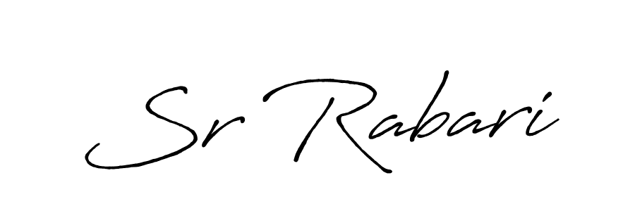 The best way (Antro_Vectra_Bolder) to make a short signature is to pick only two or three words in your name. The name Sr Rabari include a total of six letters. For converting this name. Sr Rabari signature style 7 images and pictures png