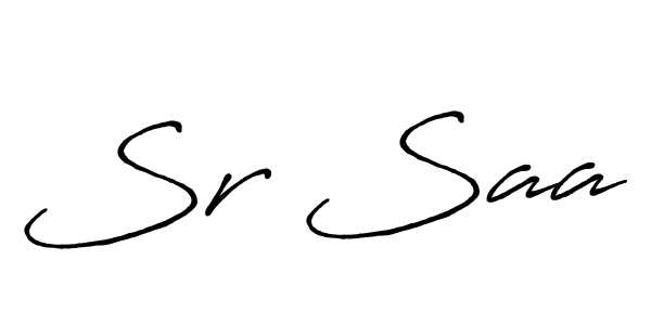 Use a signature maker to create a handwritten signature online. With this signature software, you can design (Antro_Vectra_Bolder) your own signature for name Sr Saa. Sr Saa signature style 7 images and pictures png