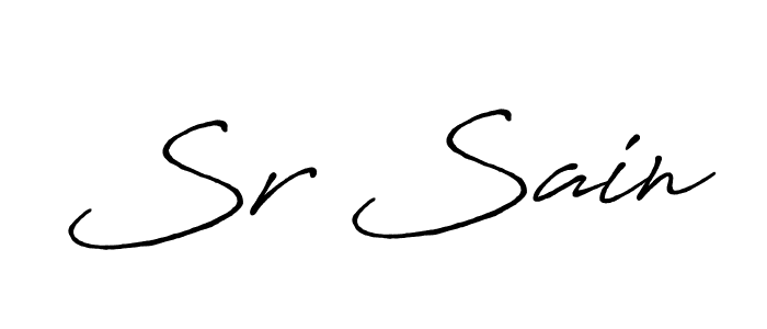Create a beautiful signature design for name Sr Sain. With this signature (Antro_Vectra_Bolder) fonts, you can make a handwritten signature for free. Sr Sain signature style 7 images and pictures png