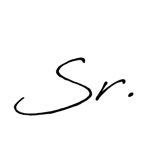 The best way (Antro_Vectra_Bolder) to make a short signature is to pick only two or three words in your name. The name Sr. include a total of six letters. For converting this name. Sr. signature style 7 images and pictures png