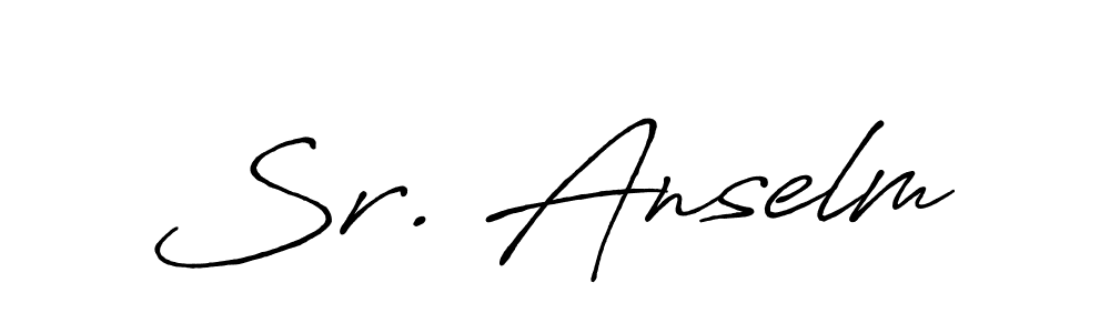 How to make Sr. Anselm name signature. Use Antro_Vectra_Bolder style for creating short signs online. This is the latest handwritten sign. Sr. Anselm signature style 7 images and pictures png