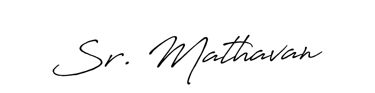 Antro_Vectra_Bolder is a professional signature style that is perfect for those who want to add a touch of class to their signature. It is also a great choice for those who want to make their signature more unique. Get Sr. Mathavan name to fancy signature for free. Sr. Mathavan signature style 7 images and pictures png