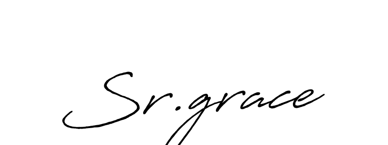 Make a beautiful signature design for name Sr.grace. With this signature (Antro_Vectra_Bolder) style, you can create a handwritten signature for free. Sr.grace signature style 7 images and pictures png