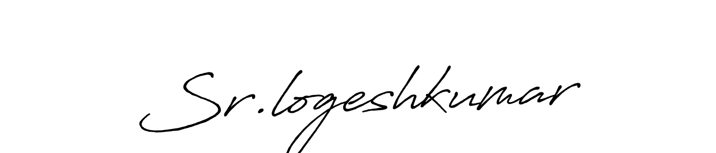 Also we have Sr.logeshkumar name is the best signature style. Create professional handwritten signature collection using Antro_Vectra_Bolder autograph style. Sr.logeshkumar signature style 7 images and pictures png
