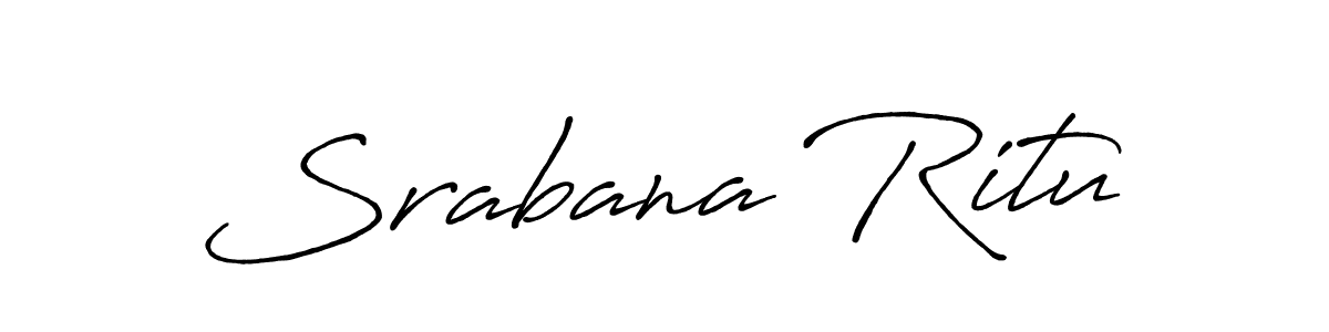 Use a signature maker to create a handwritten signature online. With this signature software, you can design (Antro_Vectra_Bolder) your own signature for name Srabana Ritu. Srabana Ritu signature style 7 images and pictures png