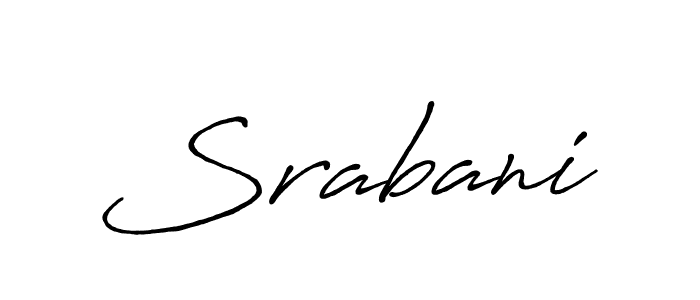Srabani stylish signature style. Best Handwritten Sign (Antro_Vectra_Bolder) for my name. Handwritten Signature Collection Ideas for my name Srabani. Srabani signature style 7 images and pictures png