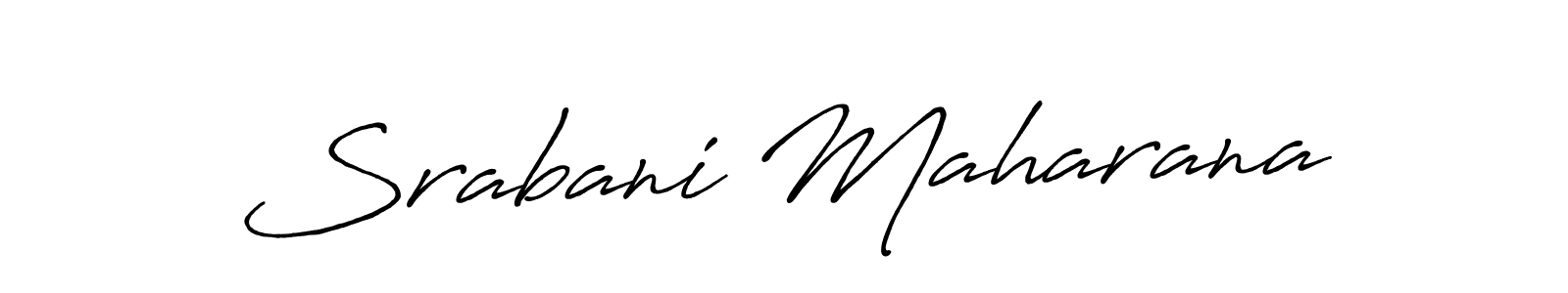 How to make Srabani Maharana name signature. Use Antro_Vectra_Bolder style for creating short signs online. This is the latest handwritten sign. Srabani Maharana signature style 7 images and pictures png