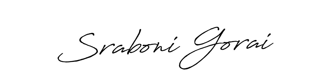 Make a short Sraboni Gorai signature style. Manage your documents anywhere anytime using Antro_Vectra_Bolder. Create and add eSignatures, submit forms, share and send files easily. Sraboni Gorai signature style 7 images and pictures png