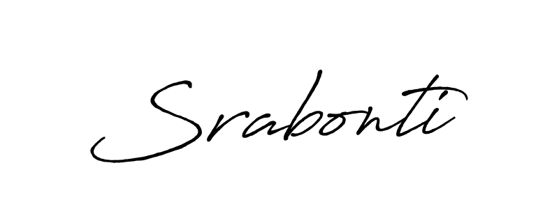 Make a beautiful signature design for name Srabonti. With this signature (Antro_Vectra_Bolder) style, you can create a handwritten signature for free. Srabonti signature style 7 images and pictures png