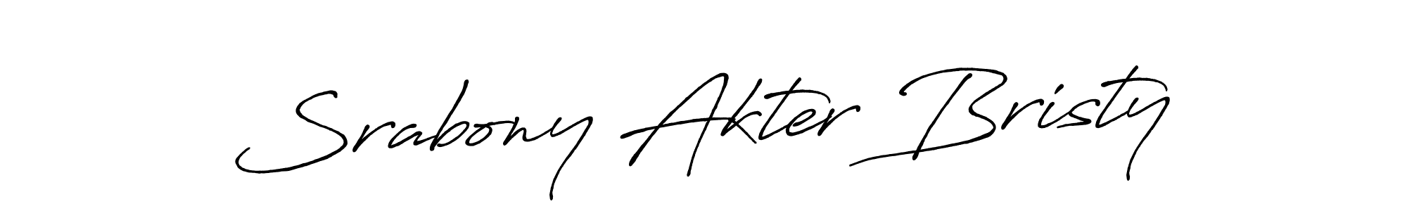 The best way (Antro_Vectra_Bolder) to make a short signature is to pick only two or three words in your name. The name Srabony Akter Bristy include a total of six letters. For converting this name. Srabony Akter Bristy signature style 7 images and pictures png