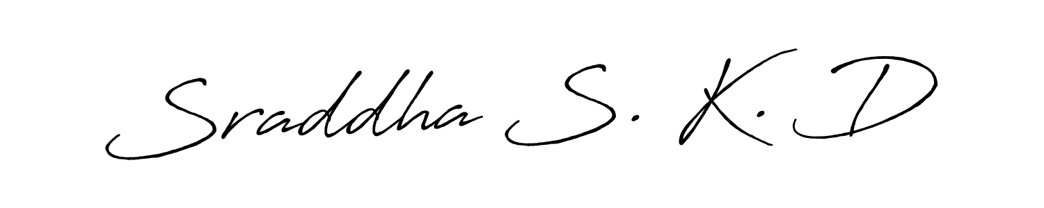 This is the best signature style for the Sraddha S. K. D name. Also you like these signature font (Antro_Vectra_Bolder). Mix name signature. Sraddha S. K. D signature style 7 images and pictures png